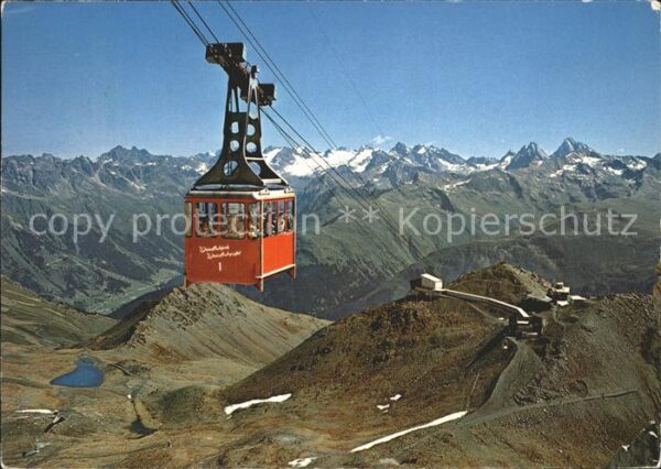 Seilbahn Weissfluhgipfel Parsenn Silvrettagruppe