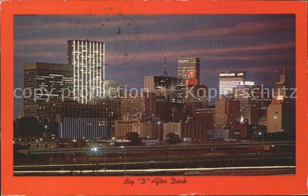 Dallas Texas Skyline Hub of Business Activity After