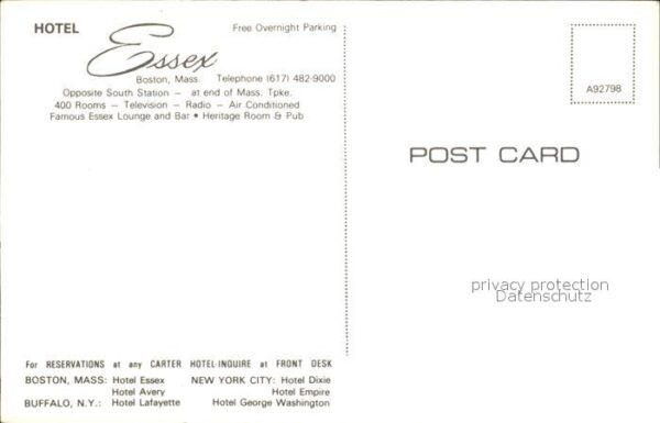 Boston Massachusetts Hotel Essex – Bild 2