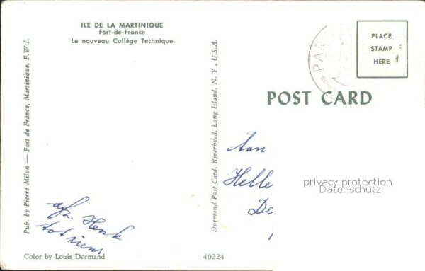 Martinique Ile de la Martinique College Technique – Bild 2