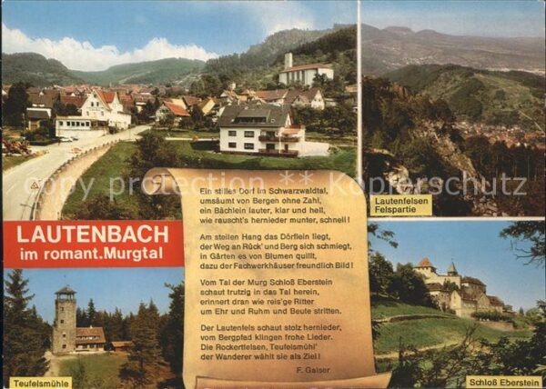 Lautenbach Gernsbach Lautenfelsen Felspartie Schloss Eberste