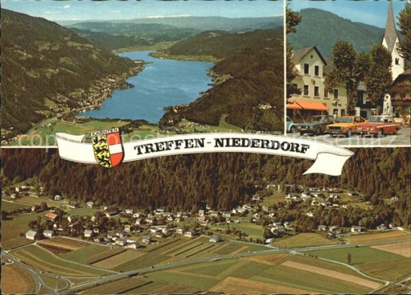 Treffen Ossiacher See Kaernten Niederdorf Fliegeraufnahme