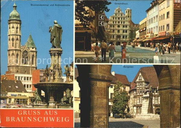 Braunschweig Brunnendenkmal Andreaskirche Gewandhaus