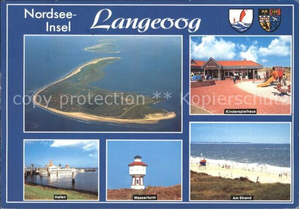Langeoog Nordseebad Kinderspielhaus Hafen Wasserturm Strand