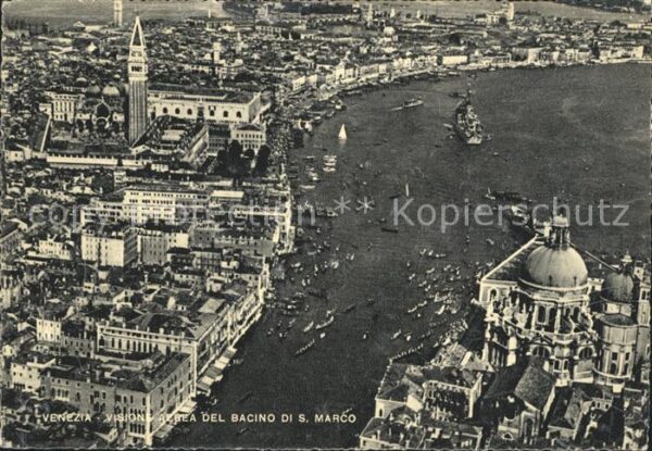 Venezia Venedig Fliegeraufnahme Bacino S. Marco