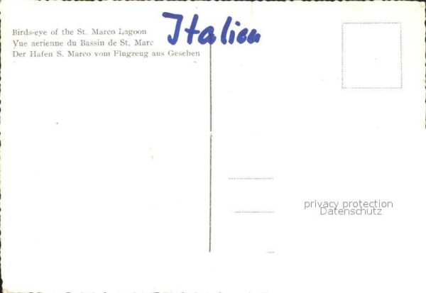 Venezia Venedig Fliegeraufnahme Bacino S. Marco – Bild 2