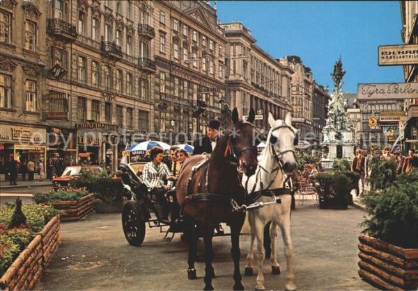 Wien Graben Pestsäule Fussgängerzone Enkaufs
