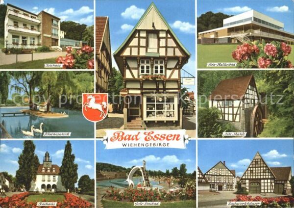 Bad Essen Sole-Hallenbad Alte Mühle Fachwerkhäuse