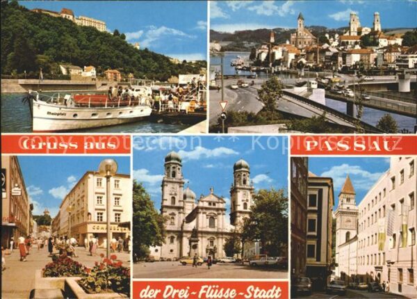 Passau Anlegestelle Fähre Kirche