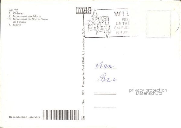 Wiltz Luxembourg Chateau Monument Morts Notre-Dame Fatim – Bild 2