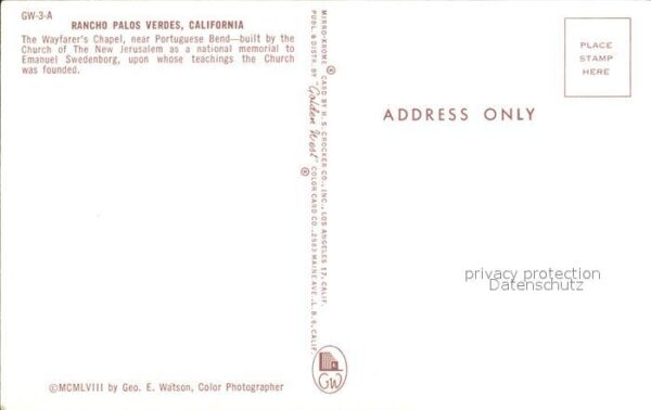 Rancho Palos Verdes Wayfarers Chapel – Bild 2
