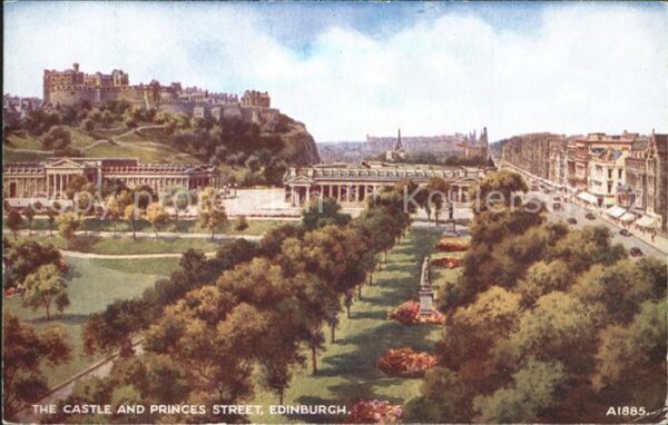 Edinburgh Scotland Castle and Princess Street