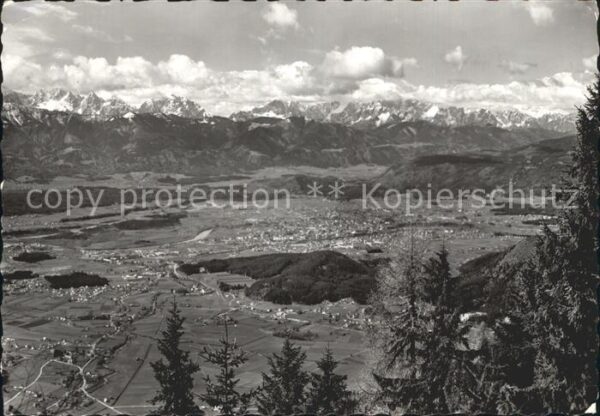 Villach Kaernten Blick von der Kanzelhöhe