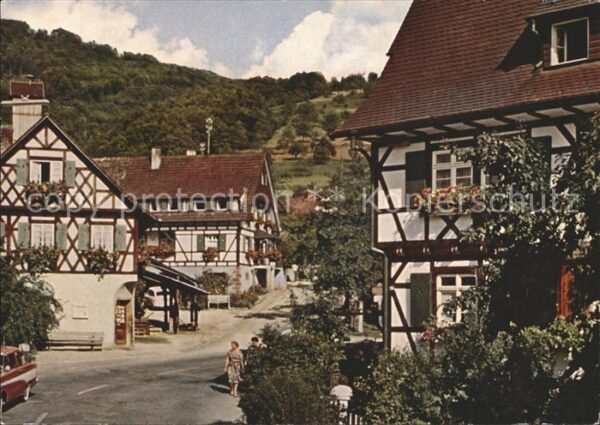 Sasbachwalden Ortspartie mit Fachwerkhäuser