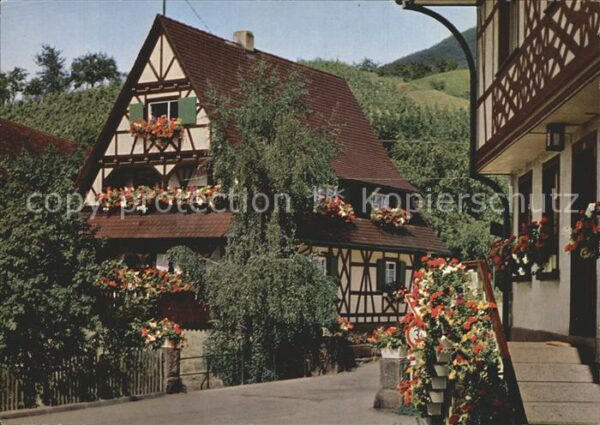 Sasbachwalden Ortspartie mit Fachwerkhäuser