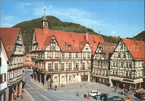 Urach Bad Fliegeraufnahme Marktplatz Fachwerkhäus