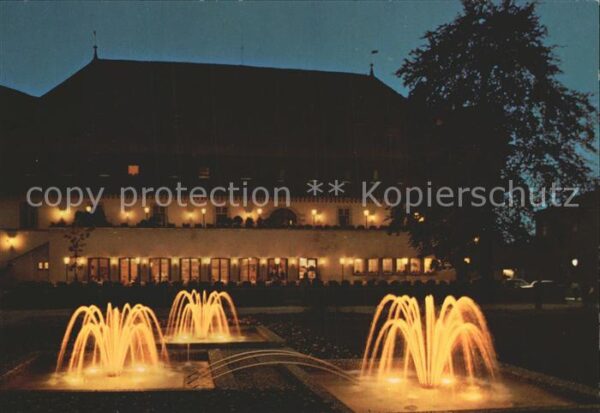 Konstanz Bodensee Konzilsgebäude bei Nacht