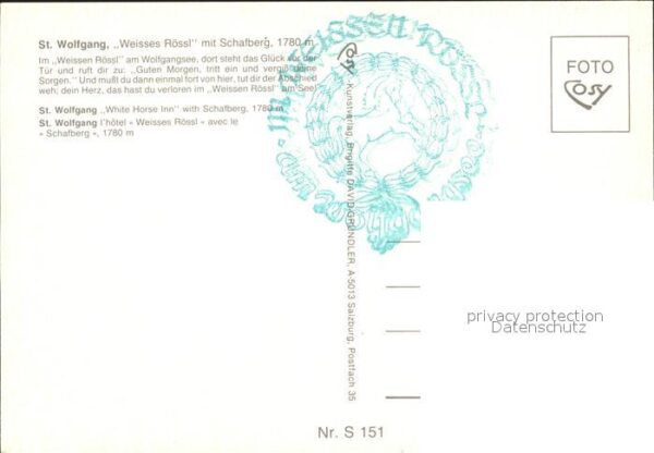 St Wolfgang Wolfgangsee Weisses Rössl Hotel mit Schafberg – Bild 2
