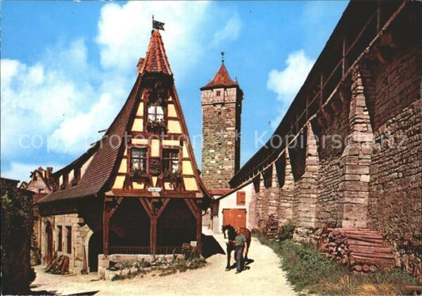 Rothenburg Tauber Alte Schmiede an der Schütt