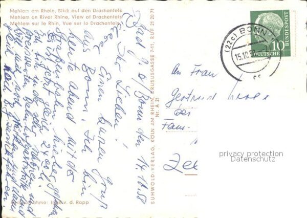 Mehlem Bonn mit Drachenfels – Bild 2