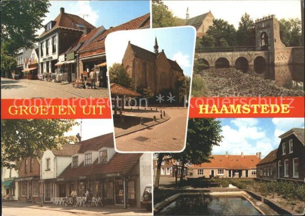 Haamstede mit Steinbrücke Kirche