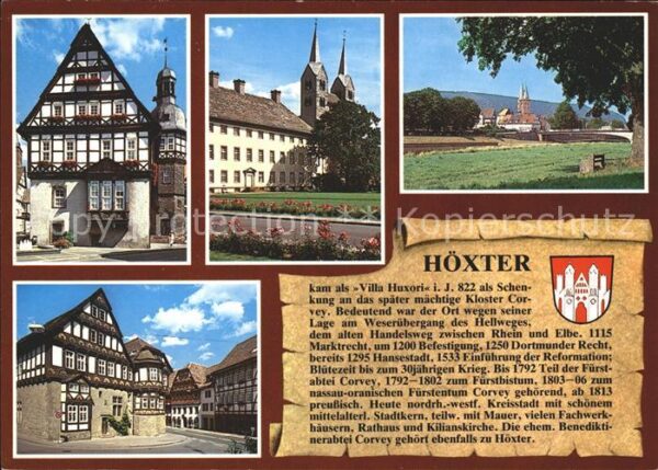 Hoexter Weser Rathaus Schloß-Corvey Weserpartie Decha