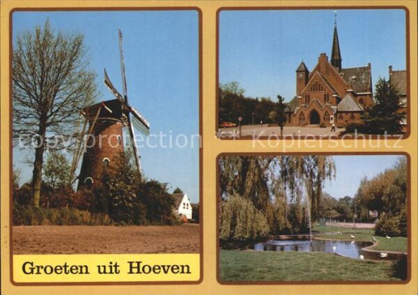 Hoeven Antwerpen Windmühle Kirche