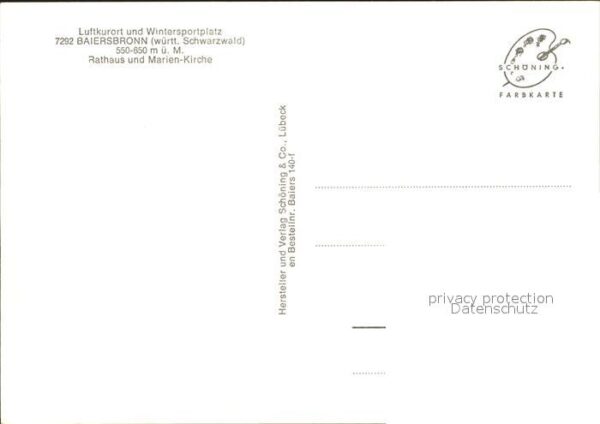 Baiersbronn Schwarzwald Rathaus und Marienkirche – Bild 2