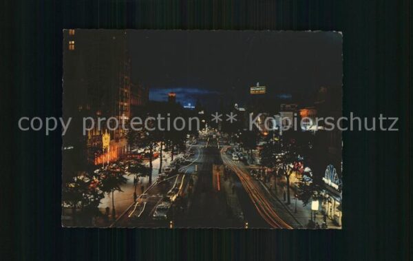 Antwerpen Anvers Avenue de Keyser bei Nacht