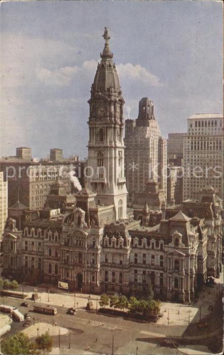 Philadelphia Pennsylvania City Hall Statue of William Penn crowni