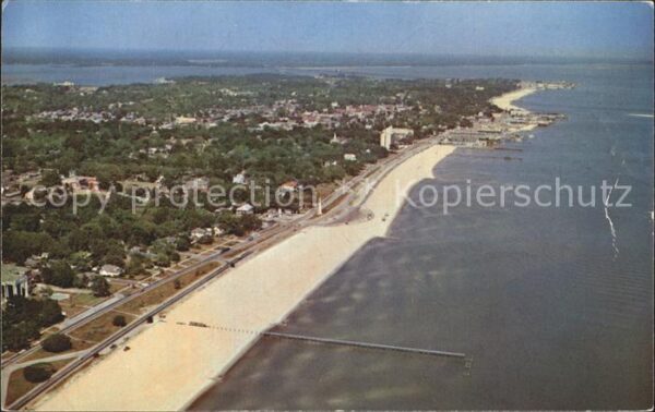 Biloxi Mississippi Gulf Coast Beaches Air view