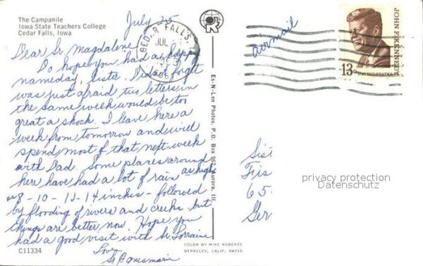 Cedar Falls Iowa The Campanile Iowa State Teachers Colle – Bild 2