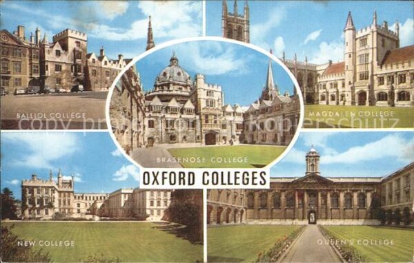 Oxford Oxfordshire Balliol Brasenose Magdalen Queens and N