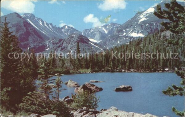 Rocky Mountain National Park Colorado Longs Peak and Glacier George viewed fr