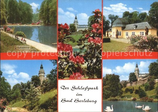 Bad Berleburg Schloss Park Teilansichten Schwanenteic