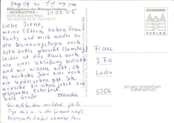 Ruedesheim Rhein Bildungshaus des Bistums Limburg Nothgo – Bild 2