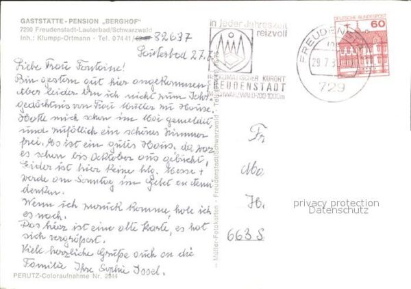Lauterbach Schwarzwald Gaststätte Pension Berghof – Bild 2