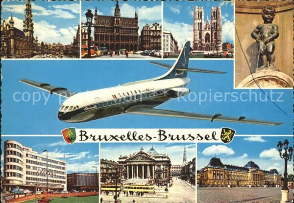 Bruxelles Bruessel Bauwerke und Sehenswürdigkeiten Flugzeu