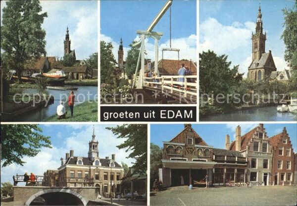 Edam Kanäle Kirche Ziehbrücke