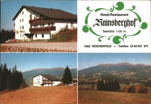 Reichenfels Hotel Restaurant Rainsbergerhof Panoram