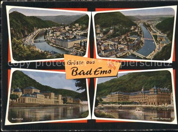 Bad Ems Fliegeraufnahme Emspartie Kurhalle Staa