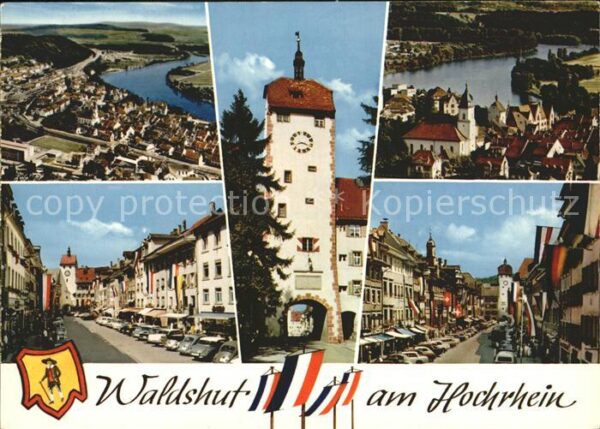Waldshut-Tiengen Partie am Hochrhein Ortsansichten Stadt