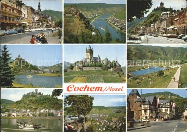 Cochem Mosel Teilansichten Moselpartien Schloss Schw