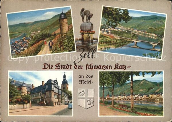 Zell Mosel Moselpartien Schwarze Katz Brunnen Teil