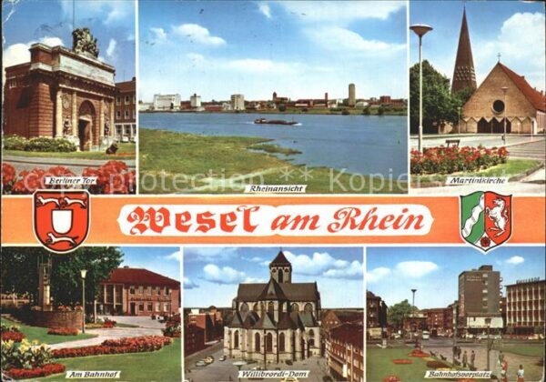 Wesel Rhein Berliner Tor Rheinpartie Martinikirche