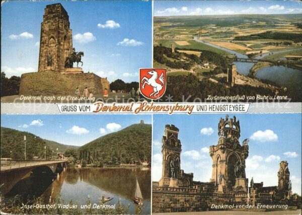 Hohensyburg Denkmal vor und nach Erneuerung Zusamme