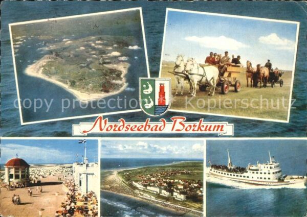 Borkum Fliegeraufnahme Pferdewagen Promenade P