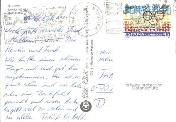 Santa Ponsa Mallorca Islas Baleares Fliegeraufnahme Inselkarte – Bild 2