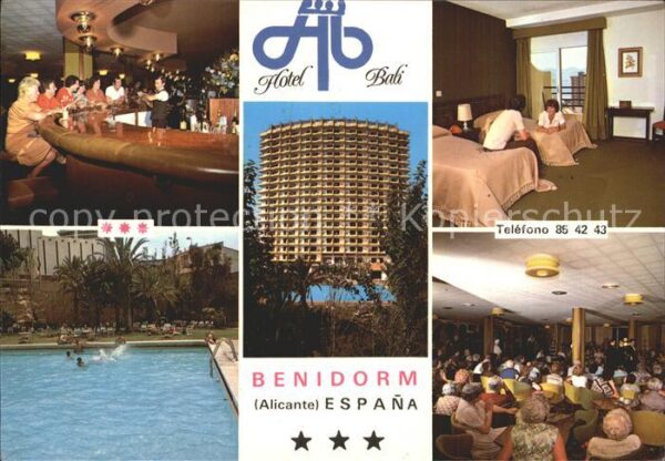Benidorm Hotel Bali Bar Swimmingpool Speisesaal