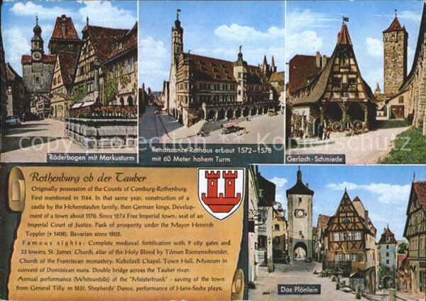 Rothenburg Tauber Röderbogen mit Markusturm Rataus Gerlac